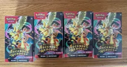 Lot Of 4- Pokemon TCG Mega Evolution Ascended Heroes Booster Bundle - Image 1