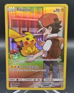 Pikachu (Secret) Secret Rare Pokemon SM Cosmic Eclipse 241/236 NM - Image 1