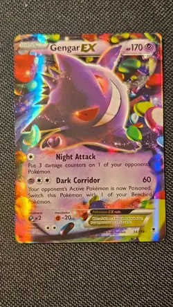Pokemon Gengar EX Ultra Rare Holo 34/119 XY-Phantom Forces 170 HP Psychic - NM - Image 2