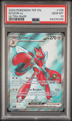 The Pokemon Company Scizor ex Temporal Forces 195/162 Ultra Rare Holo PSA 10 - Image 1
