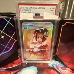Pokemon Welder Full Art Holo Super Rare 106/095 Double Blaze Japanese 2019 PSA 9 - Image 1