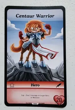 Munchkin Collectible Card Game Oversized Promo Card Centaur Warrior - Image 1
