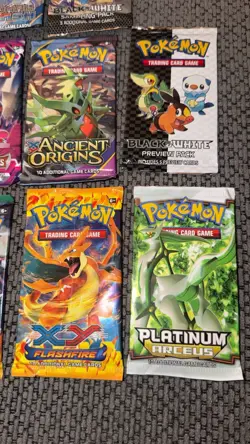 Vintage Pokemon TCG Pack Lot Of 9 XyFlashfire Charizard Platinum Arceus + Sealed - Image 4