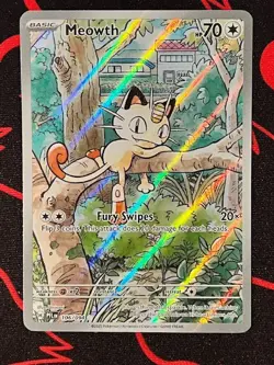 Pokemon Meowth Phantasmal Flames Holo Illustration Rare 106/094 Near Mint - Image 1