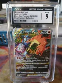 Charizard VStar SWSH262 Full Art Pokemon Premium Collection Promo CGC 9 MT - Image 1