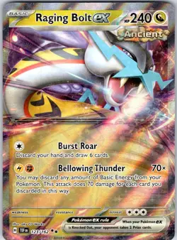 RAGING BOLT EX 123/162 TEMPORAL FORCES POKEMON NM/M - Image 1