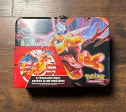 Pokemon TCG CHARIZARD Collectors Treasure Chest Lunchbox Tin BRAND NEW SEALED - Image 1