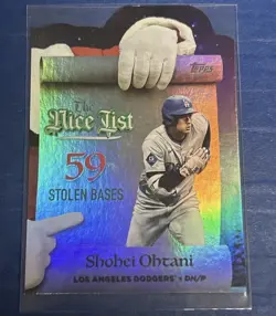 Shohei Ohtani - Making The Nice List 59 Stolen Bases - 2025 Topps Holiday #MNL-2 - Image 1