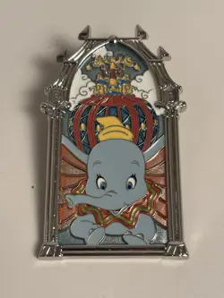 Disney Pin Disneyland Windows of Attraction Dumbo the Flying Elephant LE 2500 - Image 3