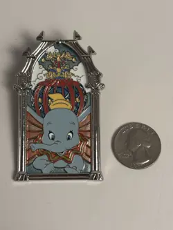 Disney Pin Disneyland Windows of Attraction Dumbo the Flying Elephant LE 2500 - Image 5
