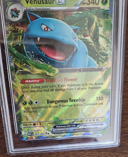 Pokemon 9.5 MINT Venusaur Ex 003/165 Double Rare 151 Card CAG Graded Holo 2023 - Image 5