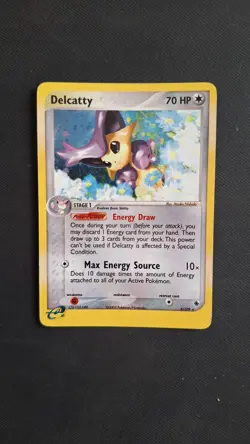Pokemon TCG Delcatty EX Ruby Sapphire Holo Card 5/109 Scratch on Back - Image 1