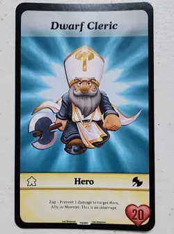 Munchkin Collectible Card Game Oversized Promo Card Dwarf Cleric - Image 1