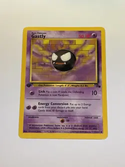 Vintage Pokemon Card TCG Gastly 33/62 Fossil Regular 1st Edition Uncommon NM - Image 1