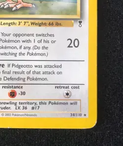 Pokemon TCG Pidgeotto Rare Legendary Collection 34/110 MP Condition WOTC 2002 - Image 5