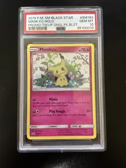 Mimikyu SM163 Holo Pokemon Card 2019 Team Up Blister Promo - PSA 10 Gem Mint - Image 1