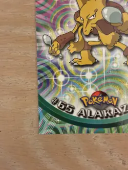 1999 Topps Black Logo Alakazam #65 Normal - Pokemon TV Animation Ed. NM - Image 4