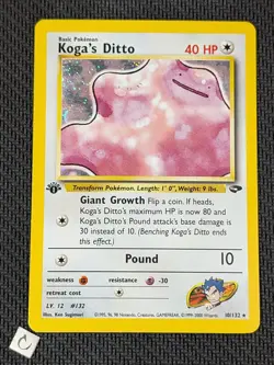 Koga's Ditto 10/132 - Gym Challenge 1st Edition Holo Rare Pokemon TCG NM - Image 1