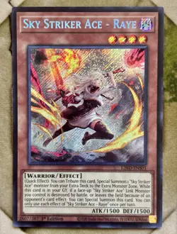YuGiOh SKY STRIKER ACE - RAYE Secret Rare L26D-ENS01 - Image 2