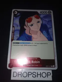 One Piece TCG English PRE-ERRATA NICO ROBIN OP01-017 NM Romance Dawn - Image 1