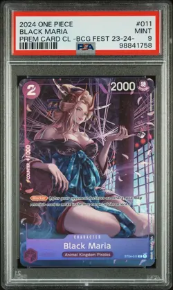 One Piece black maria psa 9 st04-011 premium card game english eng - Image 1
