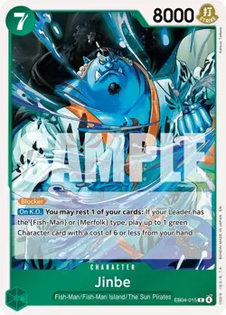 EB04-015 Jinbe English R One Piece TCG Card Game - Image 2