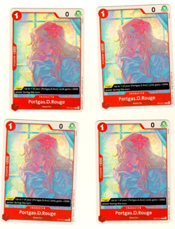 Set Of 4 Portgas.D.Rouge OP13-014 Common One Piece Trading Card - Image 1
