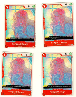 Set Of 4 Portgas.D.Rouge OP13-014 Common One Piece Trading Card - Image 3