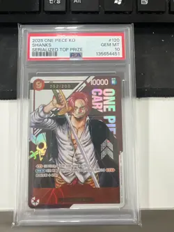 2025 One Piece Korean Shanks Serialized Top Prize OP01-120 PSA 10 "52/200" - Image 1
