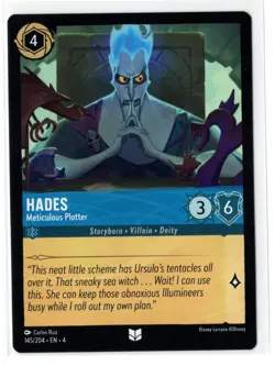 Disney Lorcana Ursula's Return Hades 145/204 Uncommon NON-FOIL - Image 1
