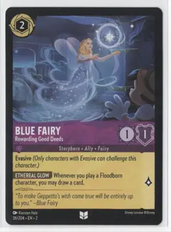 Disney Lorcana Floodborn Blue Fairy 36/204 Uncommon NON-FOIL - Image 1