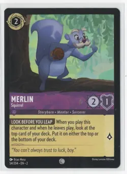 Disney Lorcana Floodborn Merlin 54/204 Common NON-FOIL - Image 1