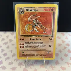 Pokemon Kabutops Card 24/62 Fossil Non-Holo Rare - Image 1