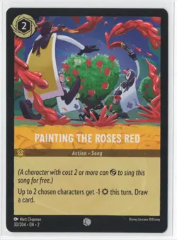 Disney Lorcana Floodborn Painting The Roses Red 30/204 Common NON-FOIL - Image 1