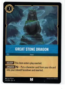 Disney Lorcana Ursula's Return Great Stone Dragon 167/204 Uncommon NON-FOIL - Image 1
