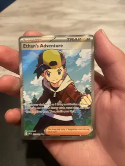 Pokemon TCG Ethan's Adventure Full Art Trainer Card 221/182 Destined Rivals - Image 3