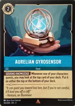 163/204 AURELIAN GYROSENSOR INTO THE INKLANDS RARE DISNEY LORCANA CARD - Image 1