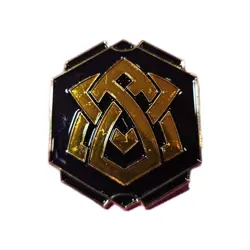 Disney Lorcana League Pin - Amber/Orange Emblem Ink Logo - Archazia's Island - Image 1