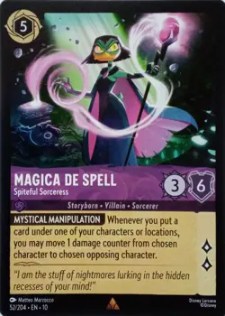 52/204 MAGICA DE SPELL SPITEFUL SORCERESS EN10 RARE DISNEY LORCANA CARD - Image 1