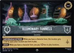 202/204 ILLUMINARY TUNNELS LINKED CAVERNS EN10 SUPER RARE DISNEY LORCANA CARD - Image 1