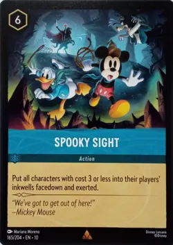 165/204 SPOOKY SIGHT EN10 RARE DISNEY LORCANA CARD - Image 1