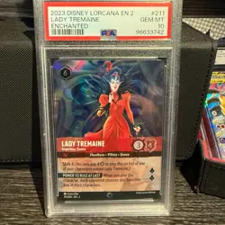 Disney Lorcana Lady Tremaine Enchanted #211/204 PSA 10 - Image 1
