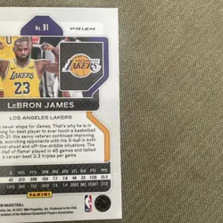 LeBron James 2021 Panini Prizm Purple Wave SP #91 Lakers - Image 4