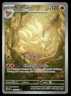 Pokemon Cards Ninetales 199/197 Obsidian Flames Illustration Rare NM *2 - Image 1
