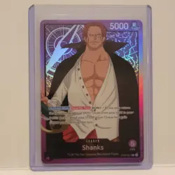 Bandai One Piece TCG Shanks ST05-001 Leader 5000 Film Edition Holo Card - Image 1
