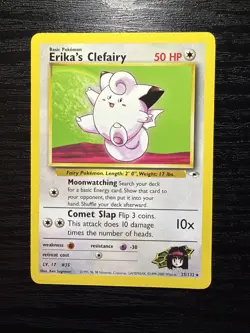 Erika's Clefairy 25/132 Rare Gym Heroes Pokemon Card - Image 1