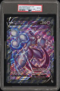 PSA 8 Mewtwo V-Union SWSH159 Jumbo Promo Oversize Pokemon Card - Image 1