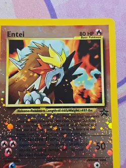 Pokemon TCG Entei 34/53 Wotc Promo Reverse Holo Card English Basic 80 NM CLEAN - Image 3