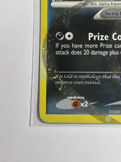 Pokemon Arceus Arceus Set Holo Rare AR1 2009 70 HP Basic Card English - Image 3