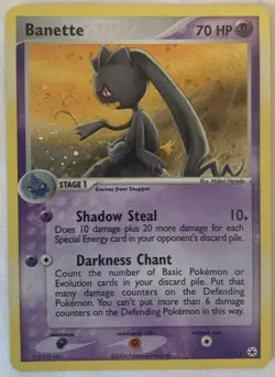 Banette 1/101 Hidden Legends Holographicn Pokemon Card Fermi Bubbles Grading B+ - Image 2